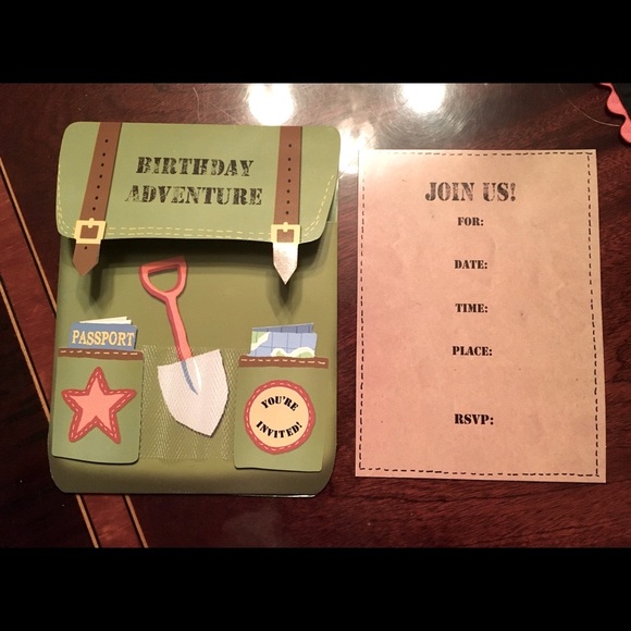 COPY - Cute back pack Themed party invitations Set of 8. - Picture 3 of 4